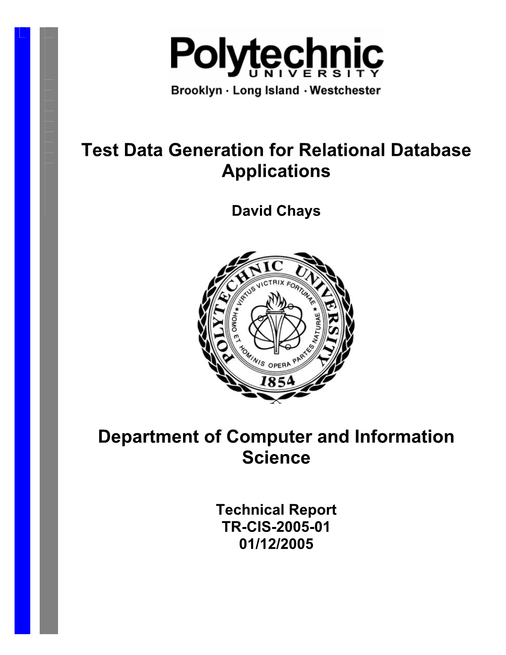 Database Test Data Generation