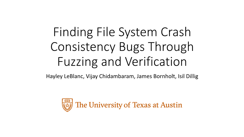 Finding File System Crash Consistency Bugs Through Fuzzing