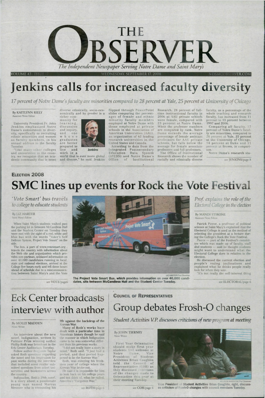 OBSERVER.COM Jenkins Calls for Increased Faculty Diversity