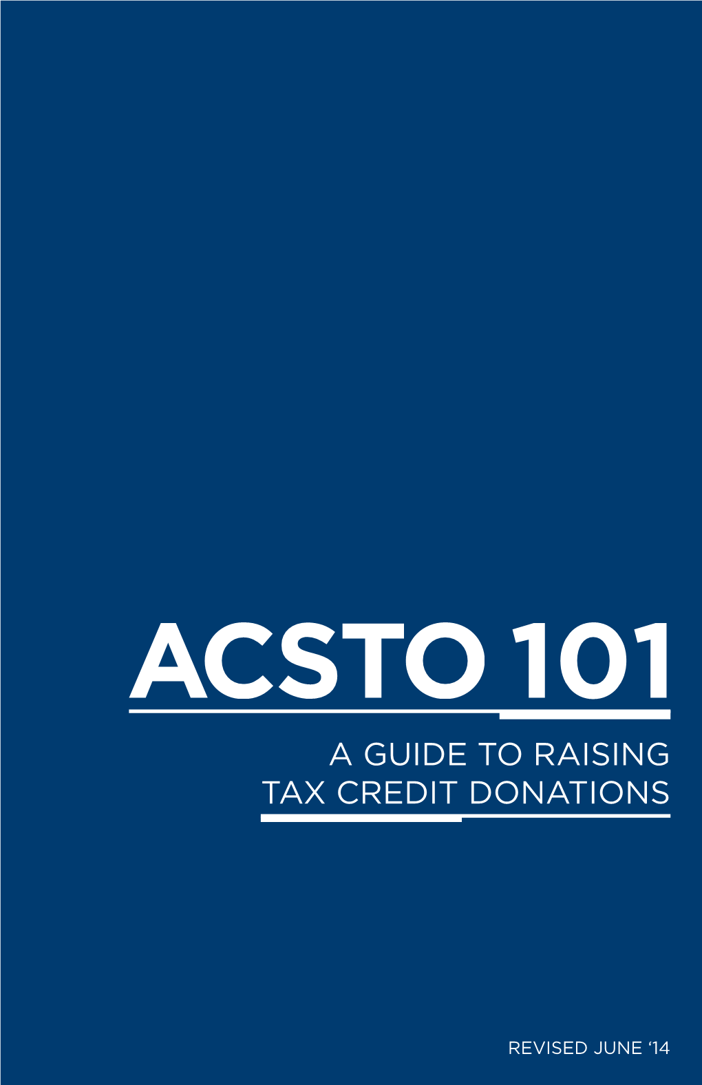 A Guide to Raising Tax Credit Donations