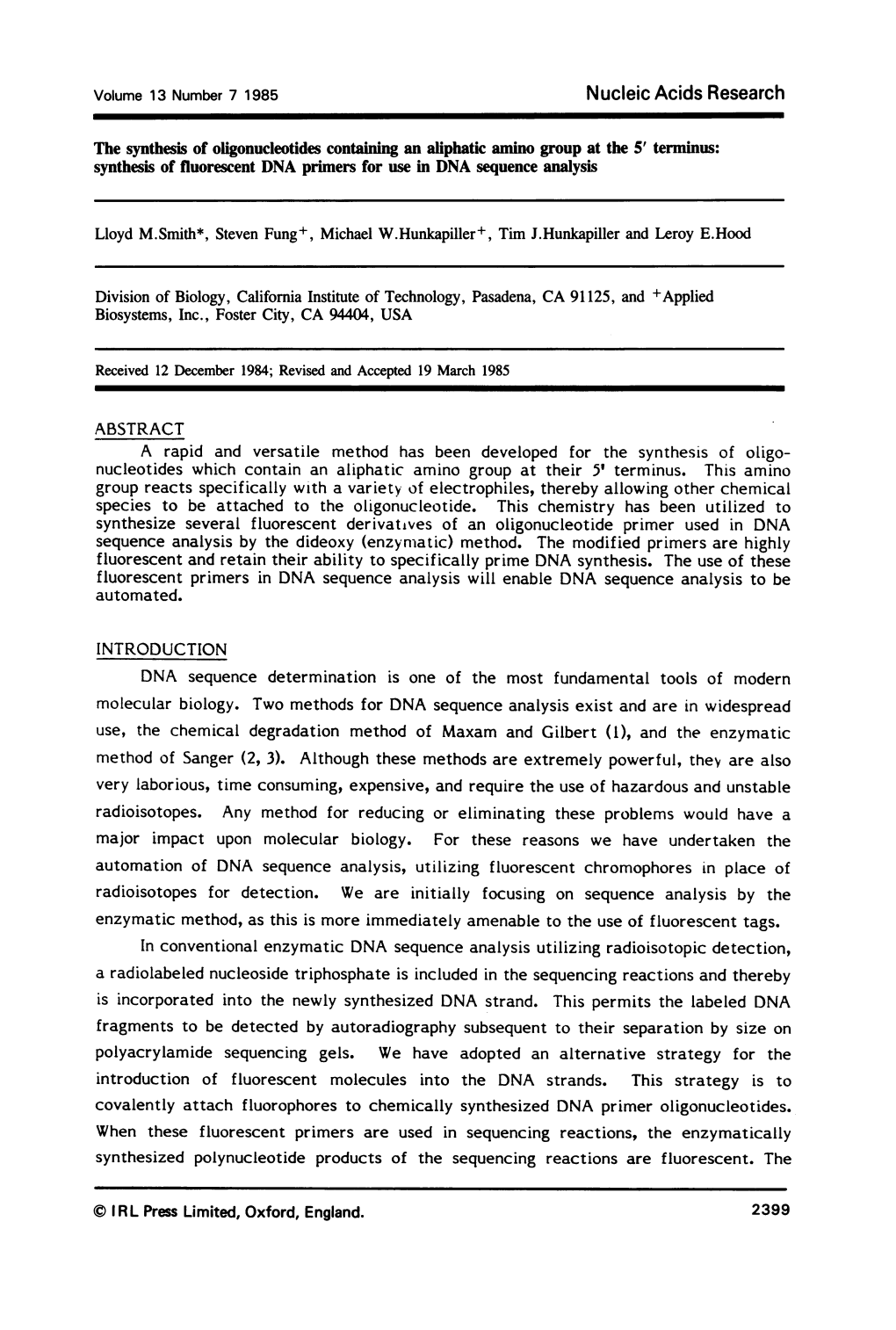 Nucleic Acids Research