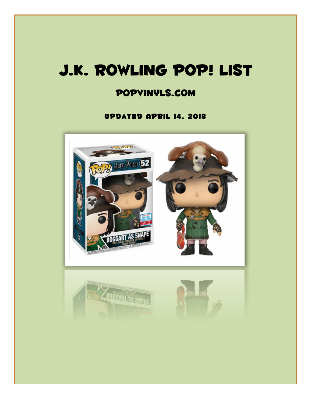 JK Rowling Pop!