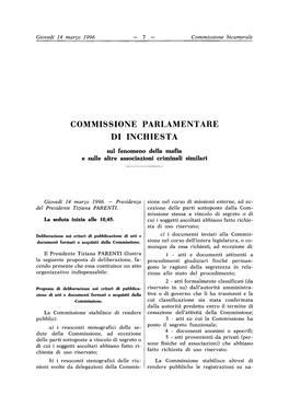 Commissione Parlamentare Di Inchiesta