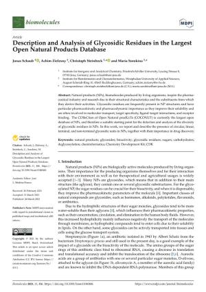Description and Analysis of Glycosidic Residues in the Largest Open Natural Products Database