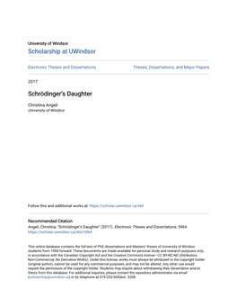 Schrödinger's Daughter