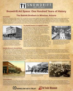 Snowdrift Art Space-Panel 1-The Babbitt Brothers in Winslow