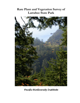 Rare Plant and Vegetation Survey of Larrabee State Park