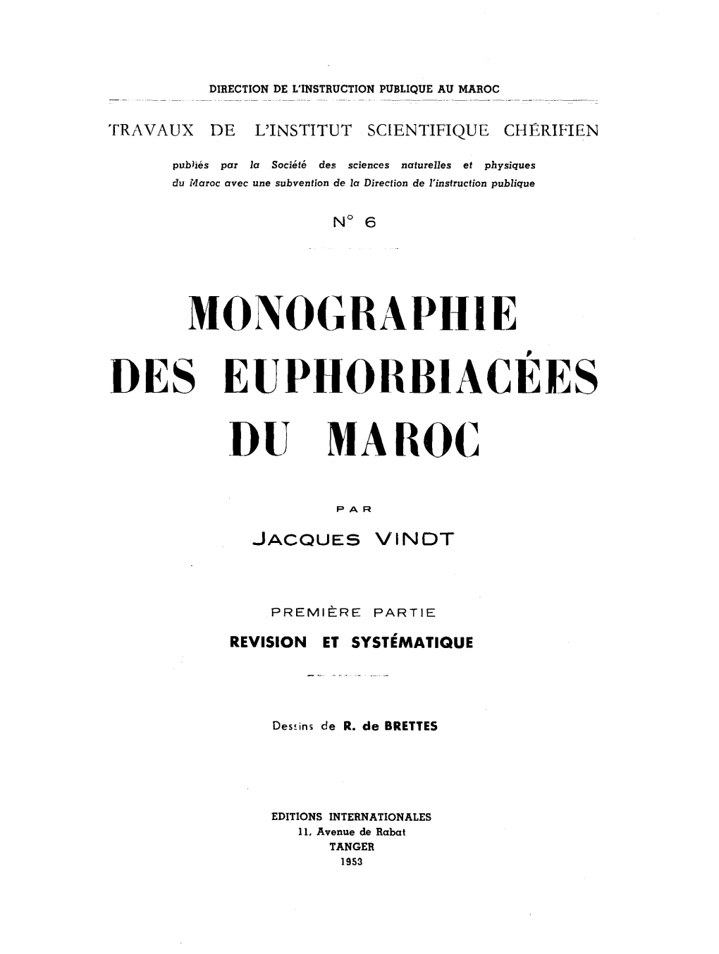 Monographie Des Euphorbiacees
