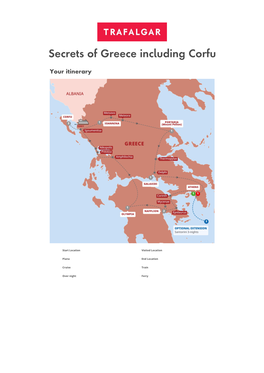 Secrets of Greece Including Corfu