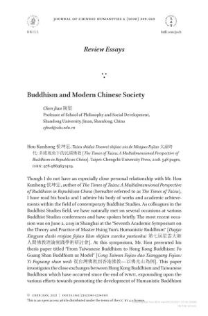 Review Essays Buddhism and Modern Chinese Society