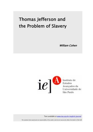 Thomas Jefferson and the Problem of Slavery