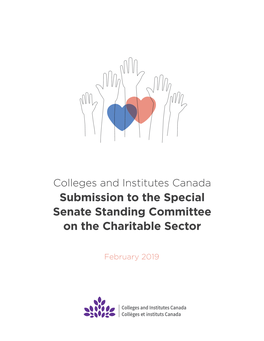 Submission to the Special Senate Standing Committee on the Charitable Sector