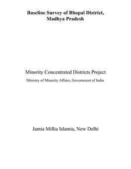 Baseline Survey of Bhopal District, Madhya Pradesh