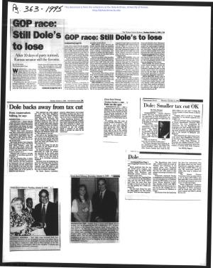 News Clippings from the Dole Archives