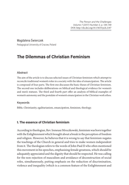 The Dilemmas of Christian Feminism