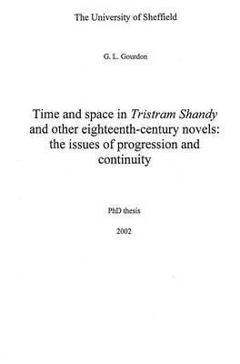 Time and Space in Tristram Shandy and Other Eighteenth-Century Novels: the Issues of Progression and Continuity