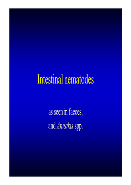 Intestinal Nematodes