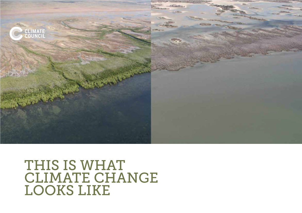 THIS IS WHAT CLIMATE CHANGE LOOKS LIKE Please Note That the Photos of Healthy and Degraded Ecosystems Are Not Necessarily of the Same Locations in All Examples