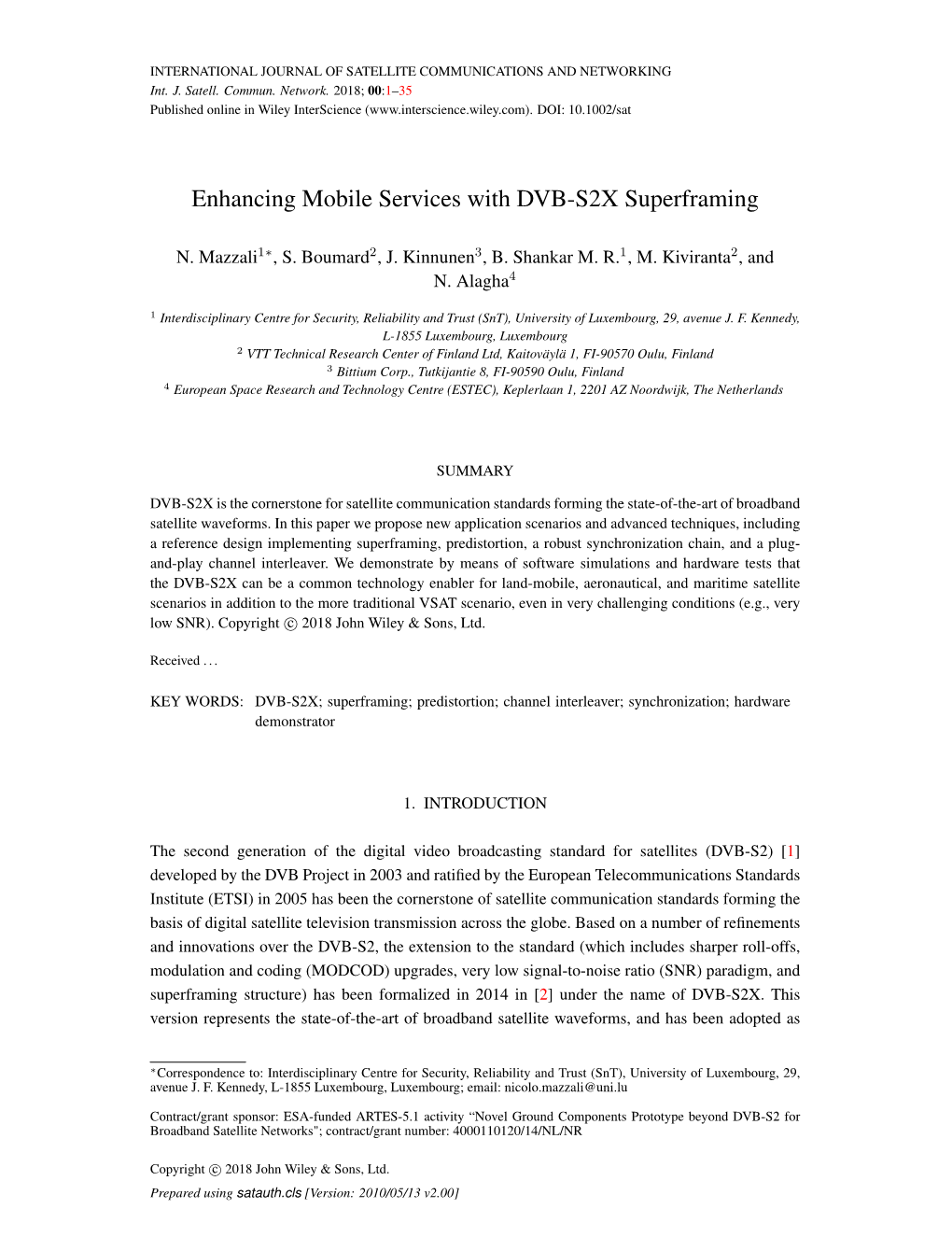 Enhancing Mobile Services with DVB-S2X Superframing