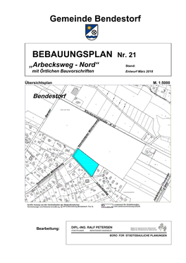 Gemeinde Bendestorf BEBAUUNGSPLAN Nr. 21