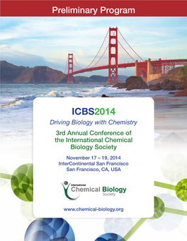 ICBS2014 Driving Biology with Chemistry 3Rd Annual Conference of the International Chemical Biology Society