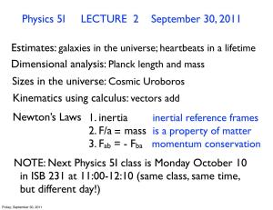 Planck Length and Mass Sizes in the Universe: Cosmic Uroboros Kinematics Using Calculus: Vectors Add Newton’S Laws 1