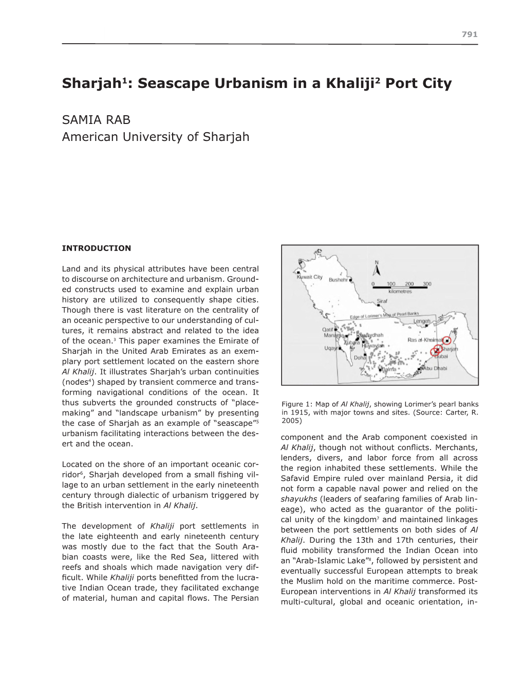 Sharjah1: Seascape Urbanism in a Khaliji2 Port City