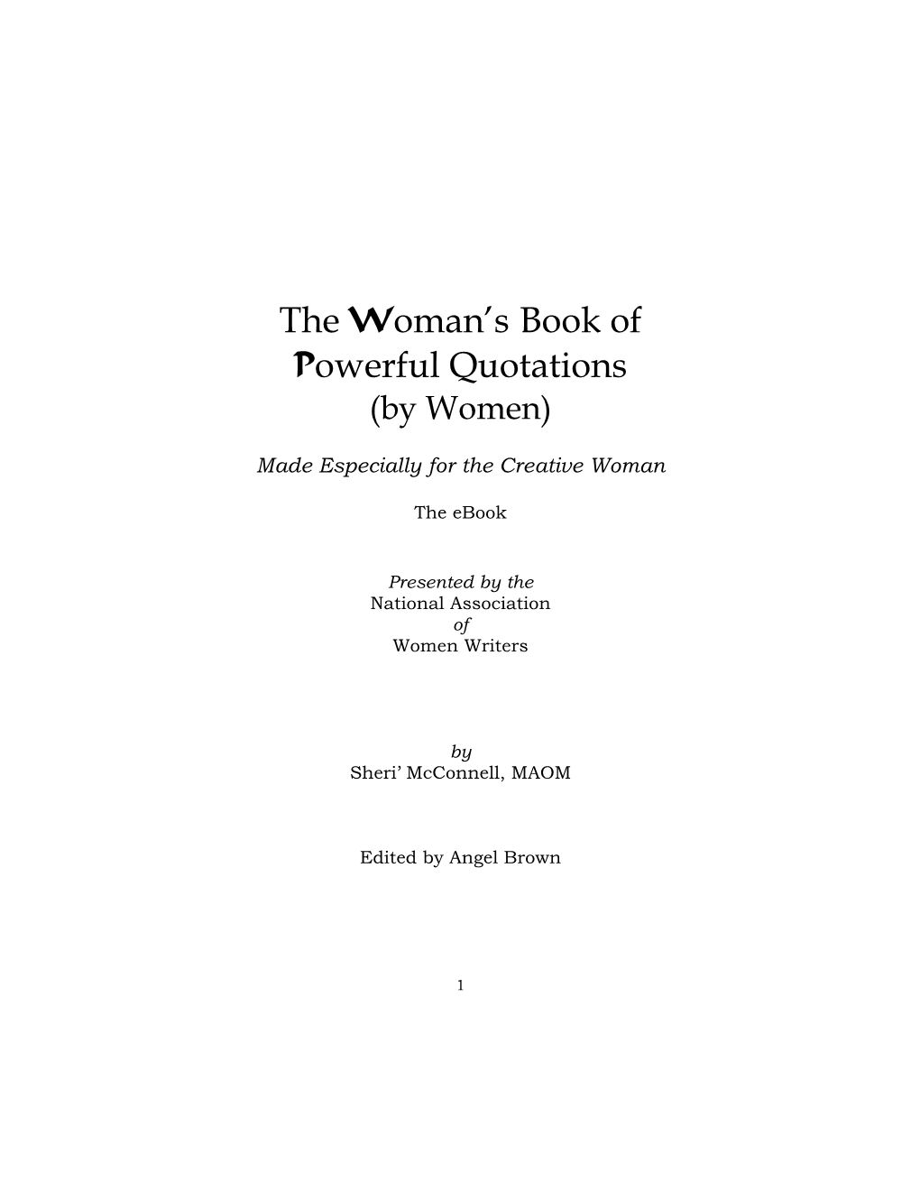 The Woman's Book of Powerful Quotations