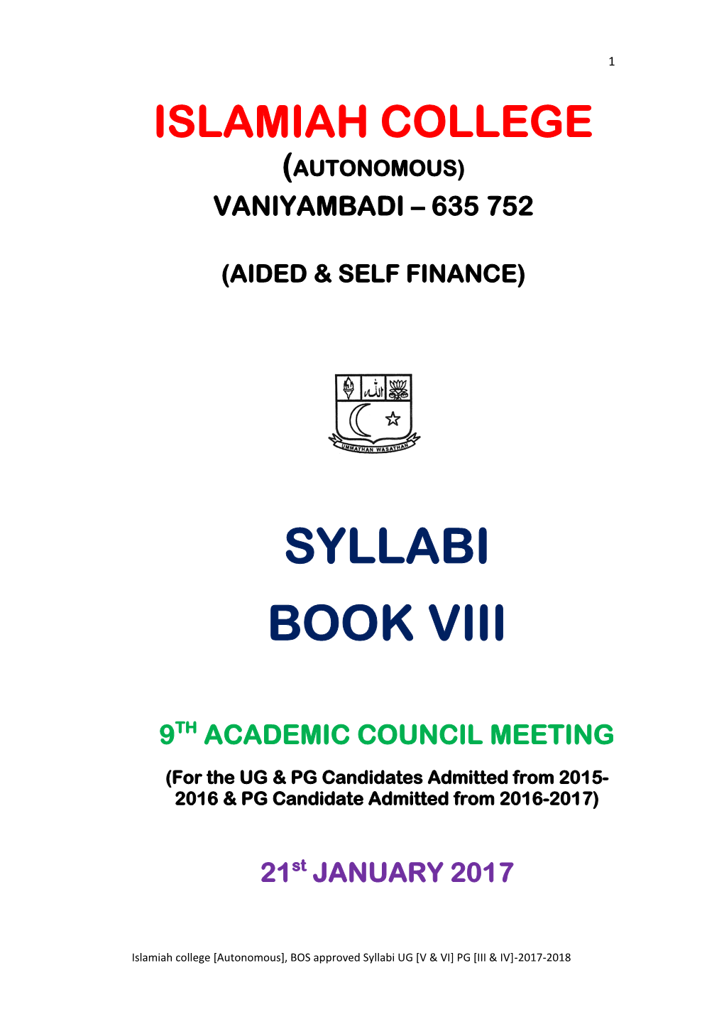 Syllabi Book Viii