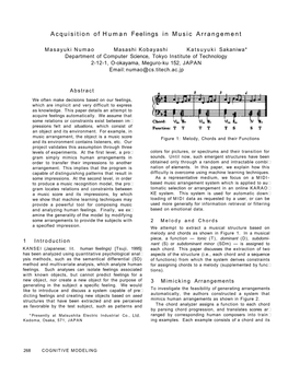 Acquisition of Human Feelings in Music Arrangement