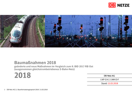 Baumaßnahmen 2018 Geänderte Und Neue Maßnahmen Im Vergleich Zum II