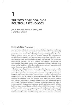 The Two Core Goals of Political Psychology