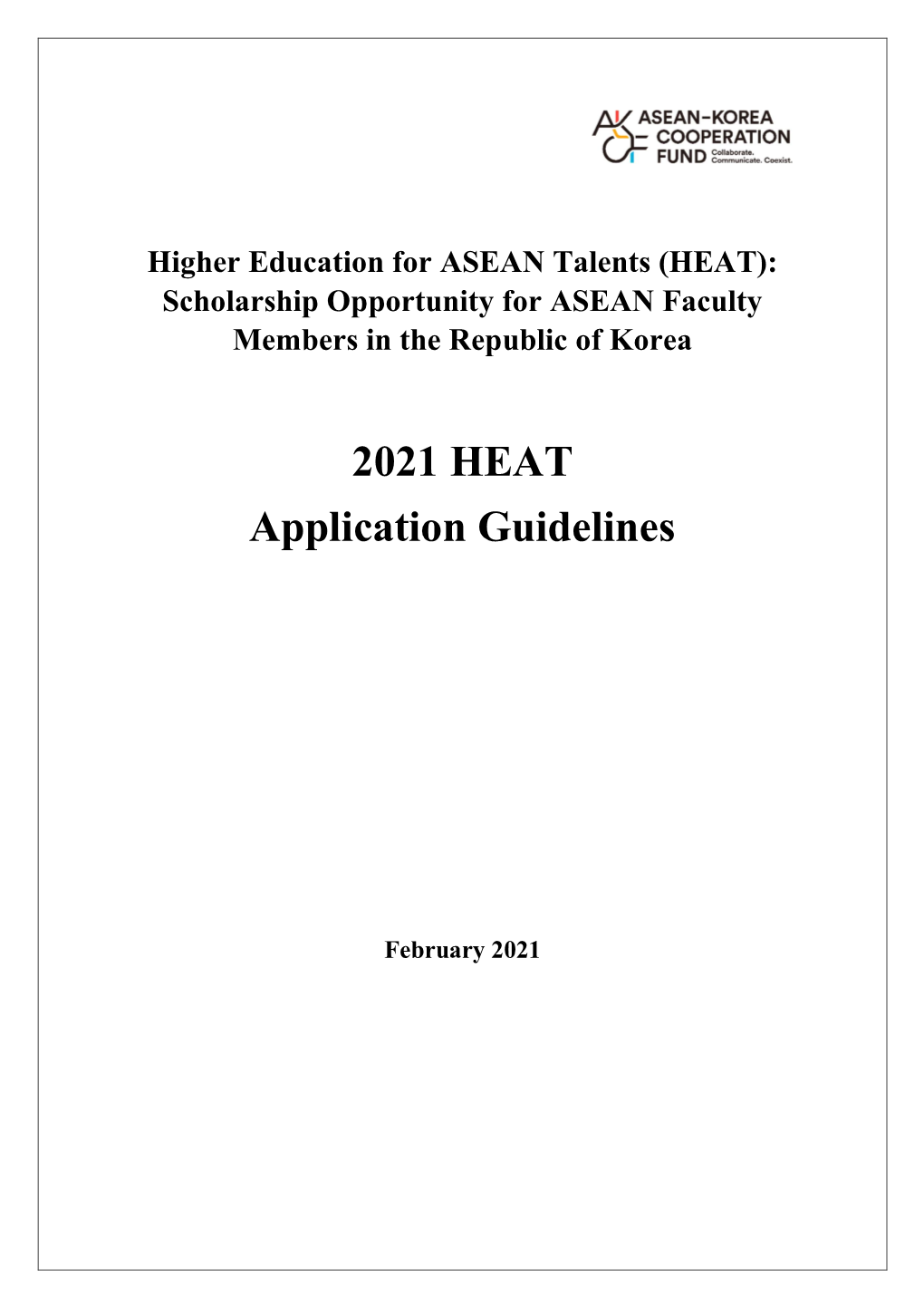 2021 HEAT Application Guidelines