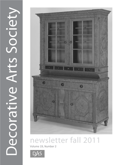 Newsletter Fall 2011 DATED Decorative Arts Society Arts Decorative Secretary C/O Lindsy R