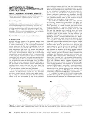 Investigation of Several Terahertz Electromagnetic Band Gap Structures