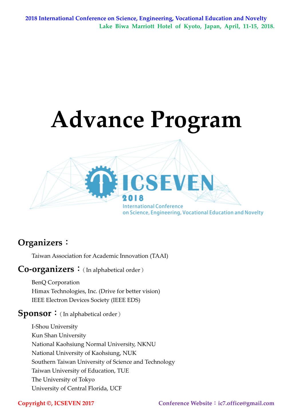 Advance Program