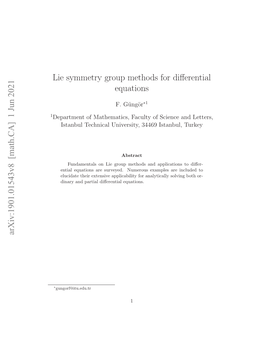 Lie Symmetry Group Methods for Differential Equations