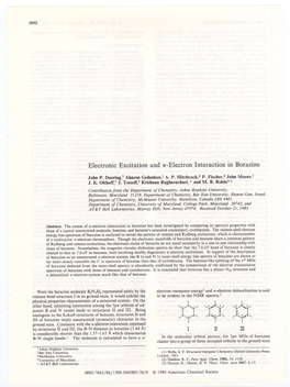Electronic Excitation and 1R-Electron Interaction in Borazine