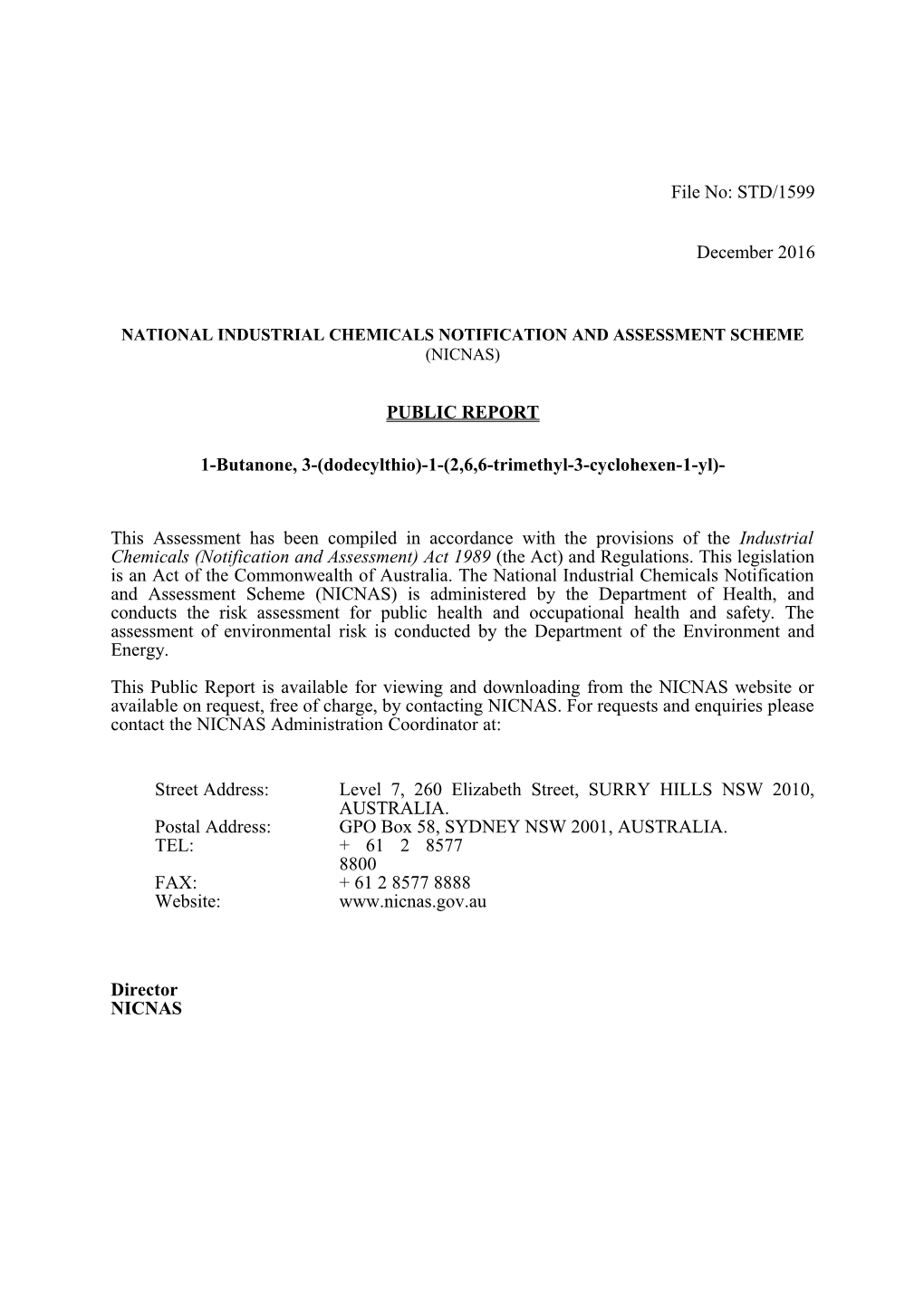 National Industrial Chemicals Notification and Assessment Scheme s25