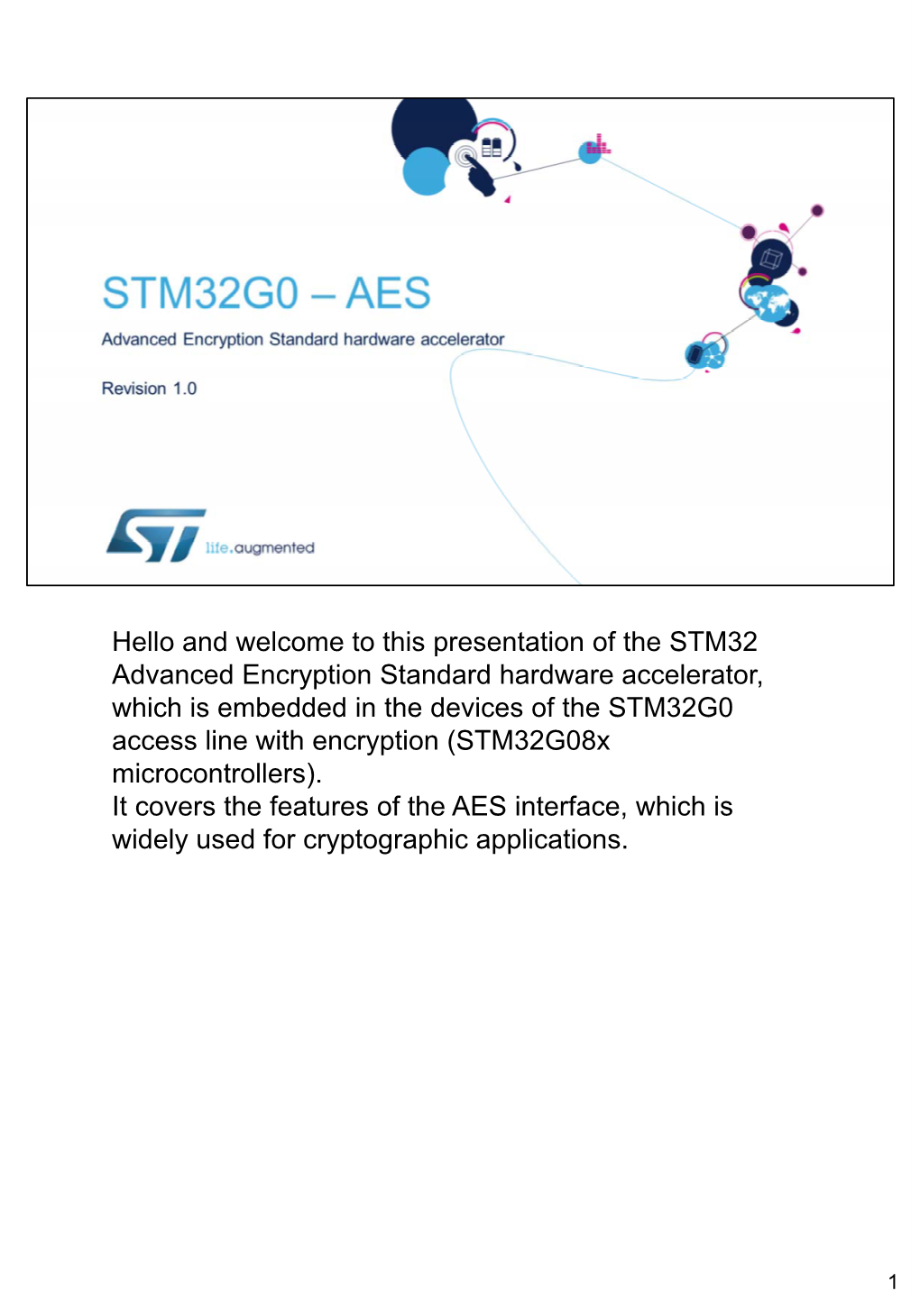 Hello and Welcome to This Presentation of the STM32