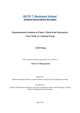 Organizational Evolution of China's Third-Front Enterprises Shows Obvious Punctuated Equilibrium