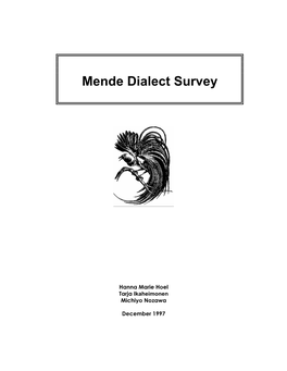 Mende Dialect Survey