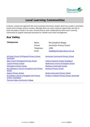 Local Learning Communities 1613062068