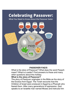 Passover Faqs