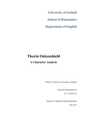 Thorin Oakenshield a Character Analysis