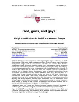 God, Guns, and Gays