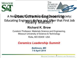 Does Ceramic Engineering Really Matter?