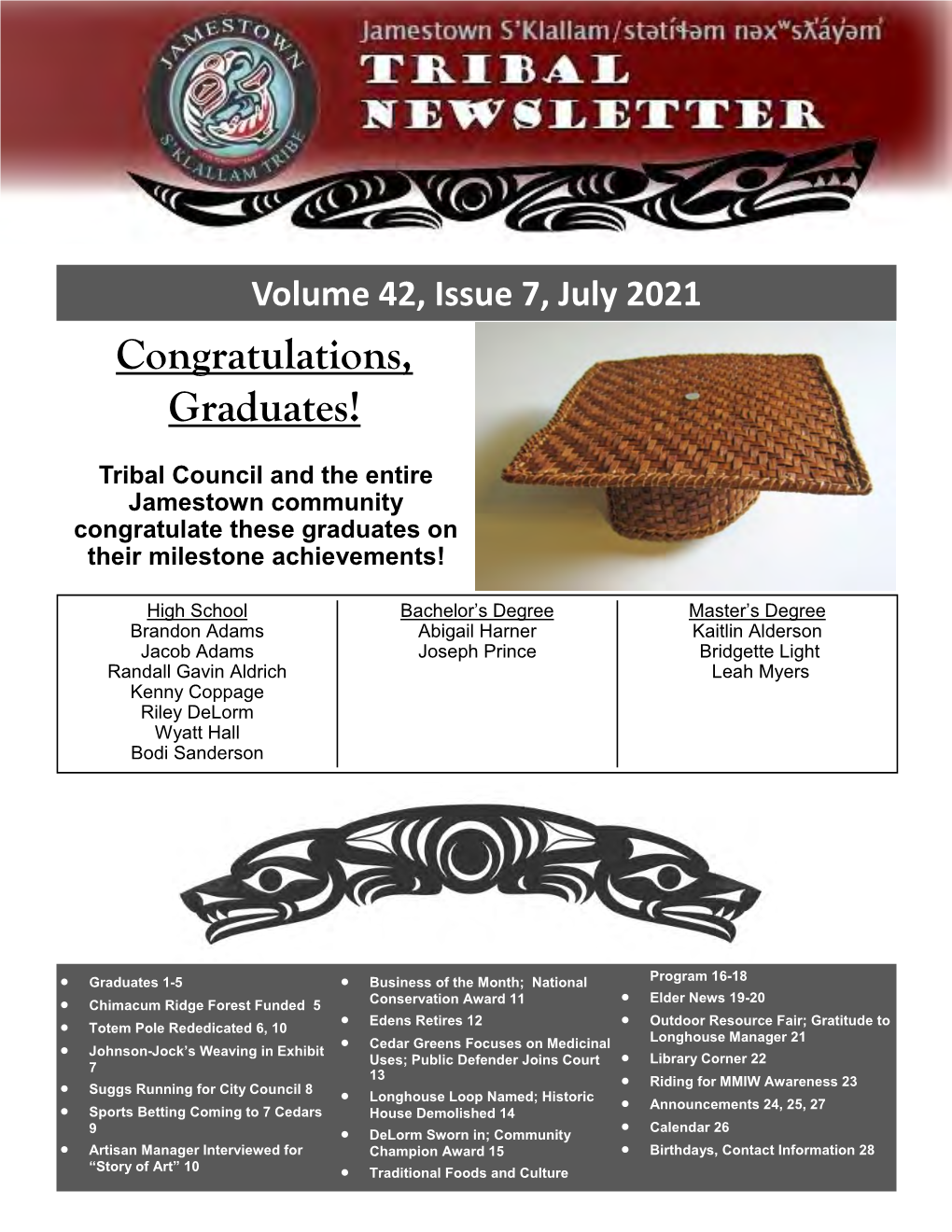 July 2021 Congratulations, Graduates!