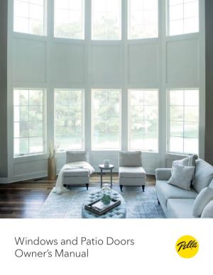 Pella Window and Patio Door Owner's Manual