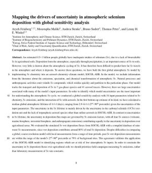 Mapping the Drivers of Uncertainty in Atmospheric Selenium Deposition